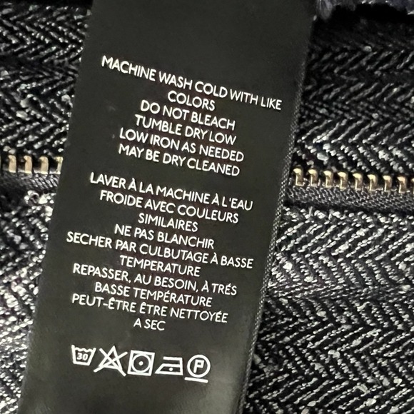 Free People Silver Metallic Herringbone Hippie Overall Relaxed Jumpsuit Boho (M) - Picture 11 of 14